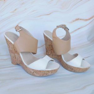 NINE WEST Brown Platform Sandals 7 1/2
